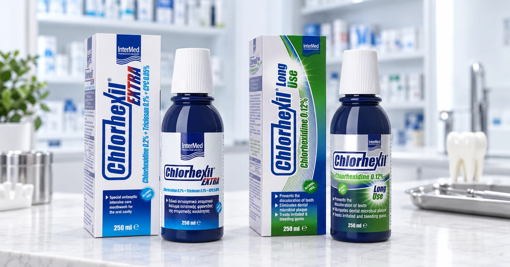 Chlorhexil EXTRA i Chlorhexil Long Use 0,12% na pultu apoteke